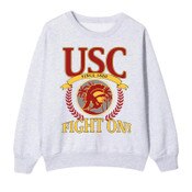 USC Trojans Gray Youth Palm Tree Crew Neck Sweatshirt